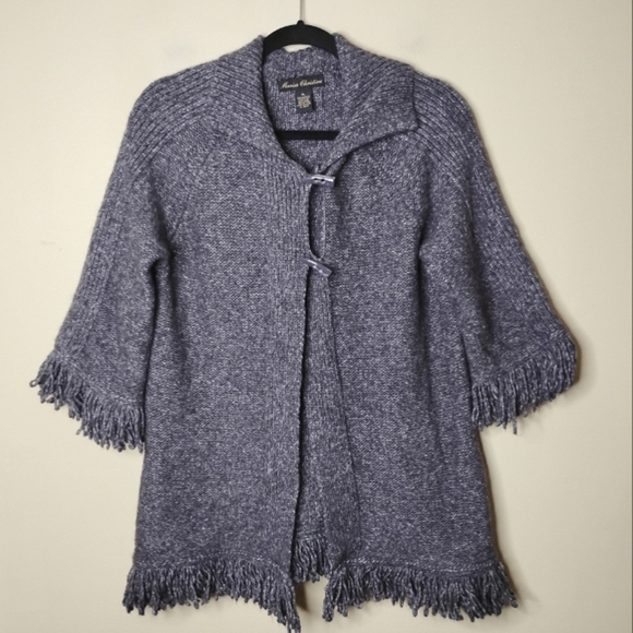 Marisa Christina Cardigan Womens Size XL Chunky Fun Shawl Style Sweater - Picture 2 of 7